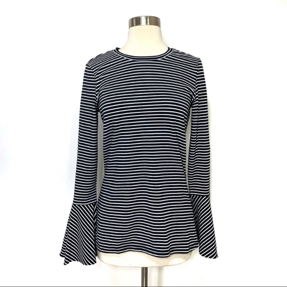 Pixley Sunni cotton blend belle sleeve knit top